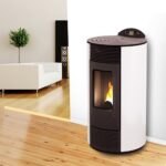 Poêle à granulés MODERNA SMART 8.7 kW rond blanc